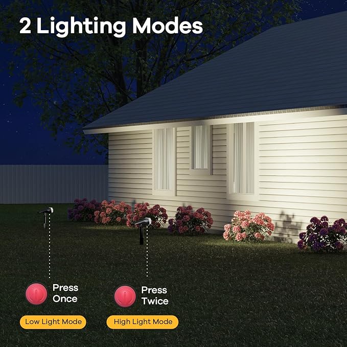 Consciot Solar Spotlights Outdoor, IP67 Waterproof 2-in-1 Solar Spot Lights - Image 5