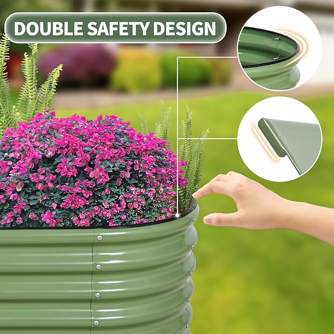 1MORE Galvanized Raised Garden Bed- Planter Garden Boxes Outdoor, Raised Beds - Image 5