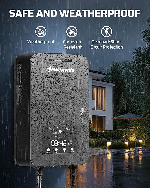 DEWENWILS 300W Low Voltage Landscape Transformer, 120V AC to 15V DC, Outdoor - Image 6