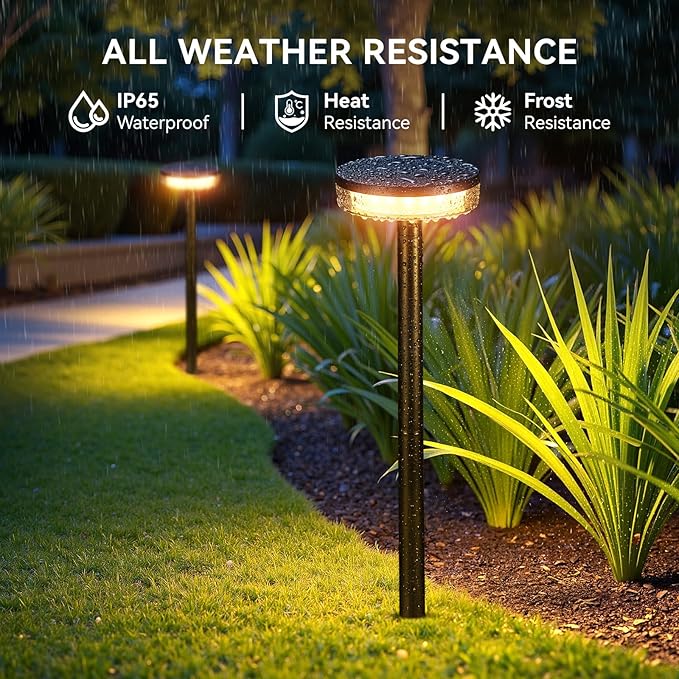 LETMY Solar Pathway Lights Outdoor, 2 Pack 2X Brighter Solar Lights Outdoor - Image 5