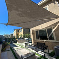 SUNLAX Sun Shade Sail 12' x 20' x 23.3' Brown Rectangle Canopy Sail Shade Cover by SUNLAX