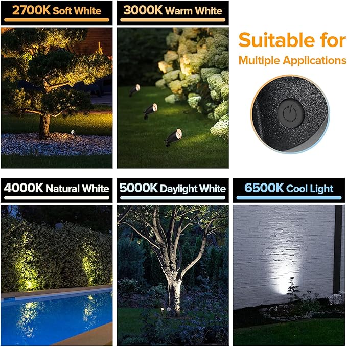 LUTEC 5CCT 12V Low Voltage Landscape Lighting Die-cast Aluminum Spot Lights - Image 4