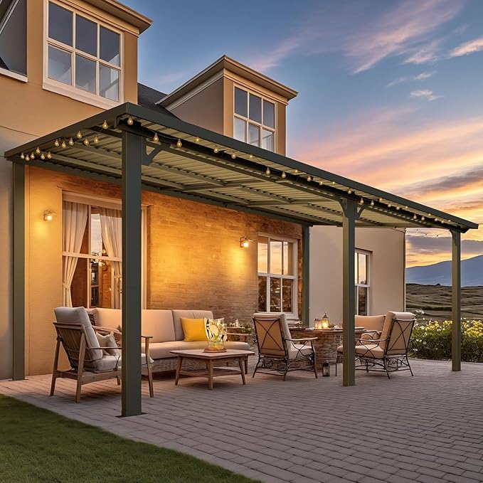 AECOJOY 16' x 10' Outdoor Hardtop Gazebo Pergola - Image 4