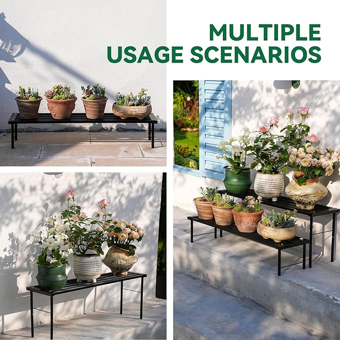 Metal Plant Stand, Rust-proof Aluminum Flower Pot Stand, Heavy Duty Planter - Image 8