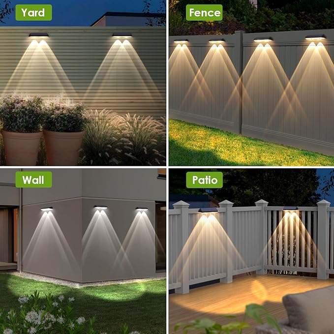 Solar Fence Lights Outdoor Waterproof LED - Image 6