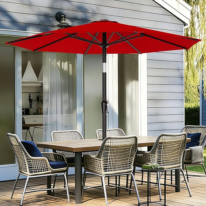 AreShark 9 FT Patio Umbrella for Outdoor, Outdoor Table Umbrella - Image 2