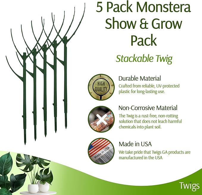 Stackable Monstera Plant Support Stakes, Climbing Support - Image 2