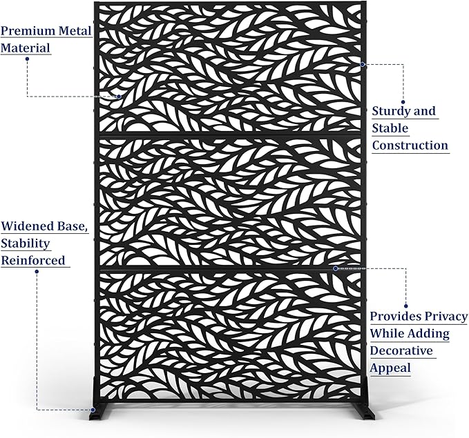 Outdoor Privacy Screen, Freestanding Privacy Fence Panels - Image 4
