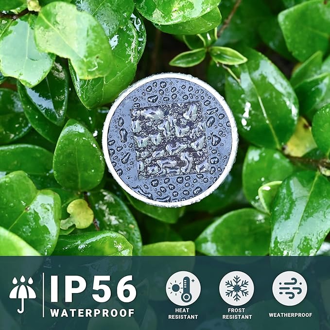 SOLPEX 24 Pack Solar Outdoor Lights Pathway, Stainless Steel Solar Lights - Image 6