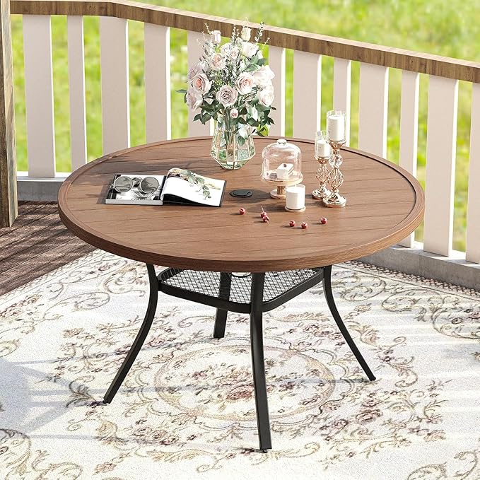 VICLLAX 47.2" Round Patio Table by HOME