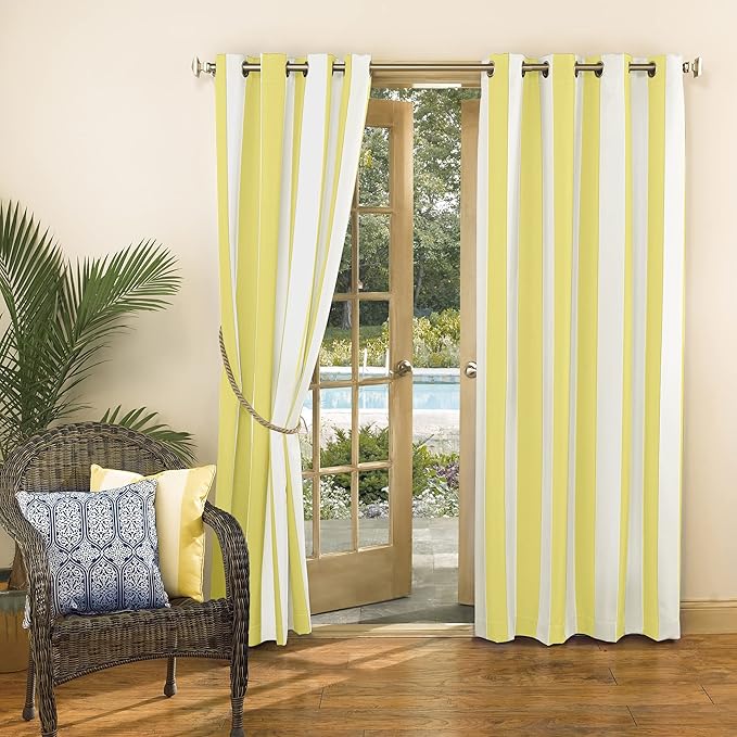 Sun Zero Valencia Cabana Stripe Indoor/Outdoor UV Protectant Energy Efficient - Image 5