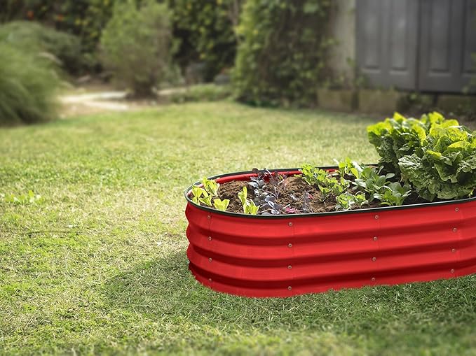 Plant & Plot Galvanized Raised Garden Beds Outdoor // 4×2×1 ft Planter Raised - Image 6