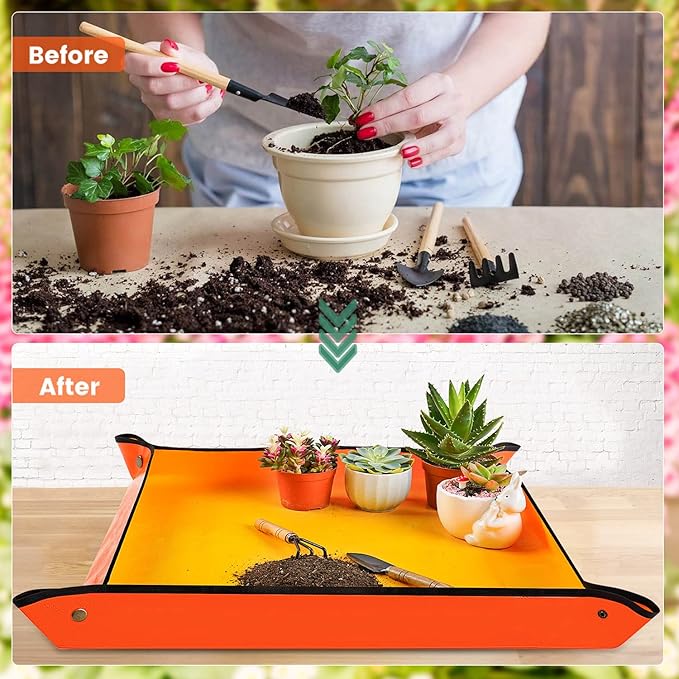 Repotting Mat for Indoor Plant Transplanting & Potting Soil Mess Control - Image 2