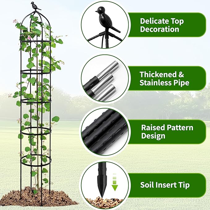 2-Pack 6.7FT Garden Obelisk Trellis - Image 3