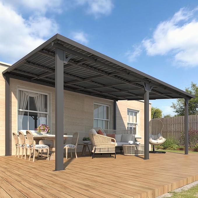 AECOJOY 12' x 16' Outdoor Hardtop Metal Gazebo by AECOJOY