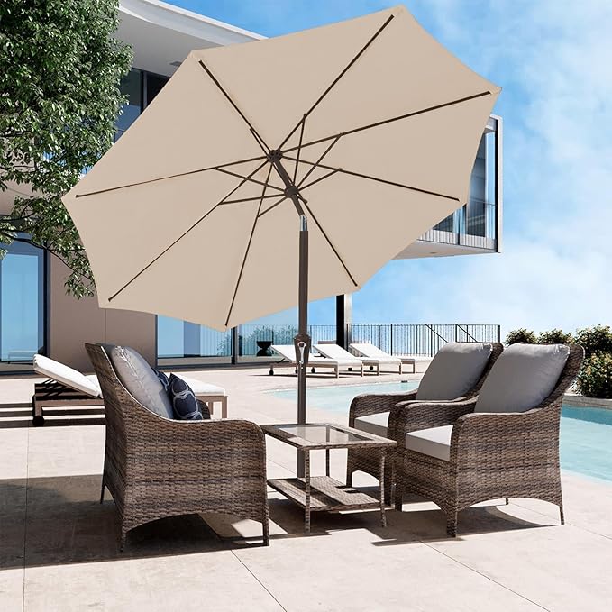 JEAREY 9FT Outdoor Patio Umbrella Market Umbrella - Image 5