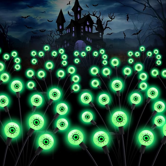 ASMAD Scary Solar Eyeball Lights, Waterproof Swaying Firefly Path Lights by ASMAD