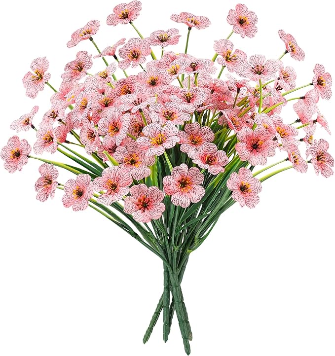MACTING Artificial Flowers for Outdoors 6 Bundles UV Resistant Fake Flowers No by MACTING