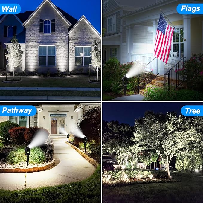 Solar Spot Lights Outdoor, 2-in-1 Solar Landscape Spotlights IP65 Waterproof - Image 6