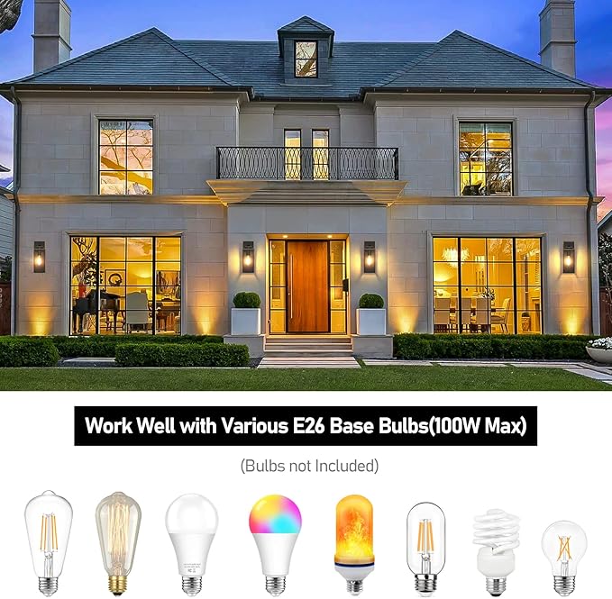 Outdoor Wall Light Fixtures, Exterior Waterproof Wall Lanterns, Bronze Porch - Image 3