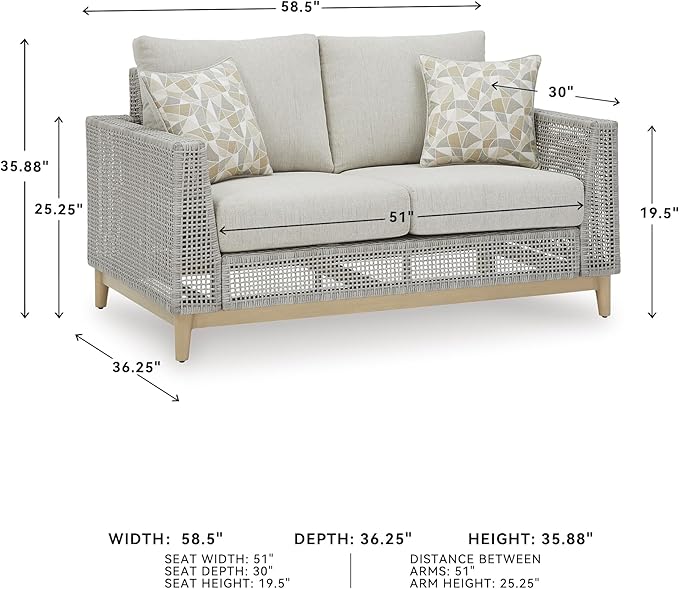 Signature Design by Ashley Seton Creek Cottage Nuvella Weather Resistant Fabric - Image 3