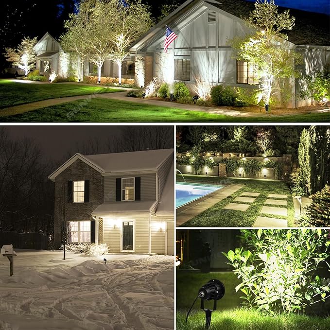 SUNVIE 20W Outdoor Spotlight LED Landscape Lighting 120V AC Waterproof Yard - Image 4