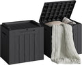 Devoko 30 Gallon Resin Deck Box 2 Pack Outdoor Indoor Waterproof Storage Box by DEVOKO
