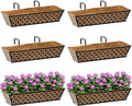 SPECILITE 24" Window Boxes Planters, Heavy Duty Metal Railing Planter Boxes by SPECILITE
