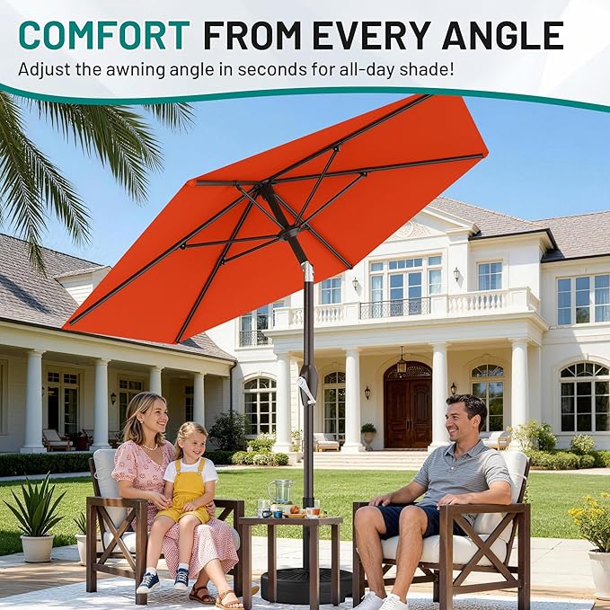AreShark 7.5FT Patio Umbrella Table Market Umbrella - Image 4