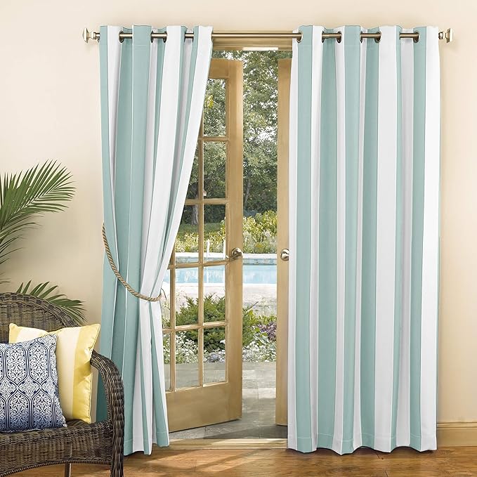 Sun Zero Valencia Cabana Stripe Indoor/Outdoor UV Protectant Energy Efficient - Image 4