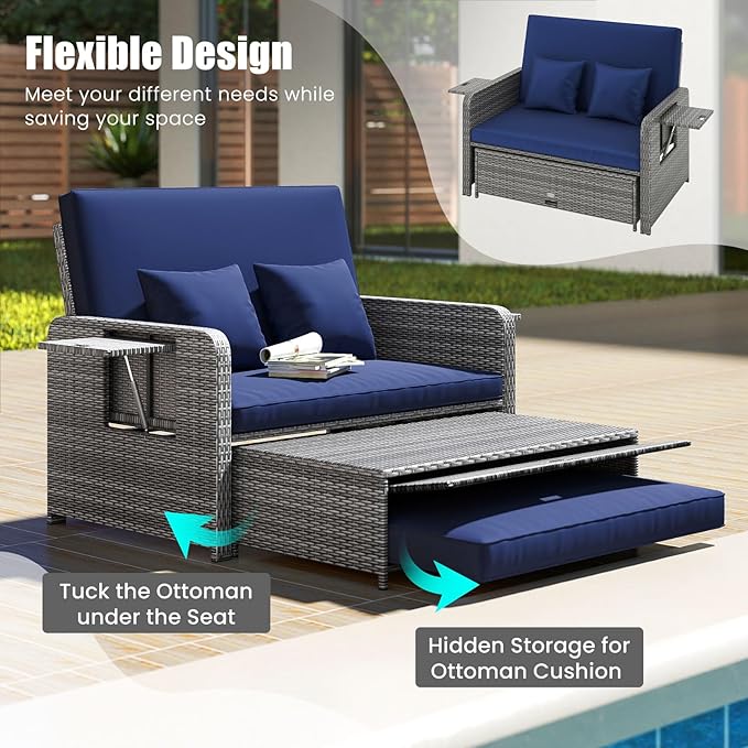 Tangkula Patio Rattan Daybed - Image 6