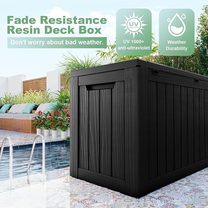 DRATO 80 Gallon Deck Box, Outdoor Storage Box - Image 2