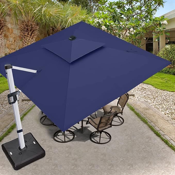 ABCCANOPY Patio Umbrella Cantilever Double Top Outdoor Offset Umbrella - Image 6