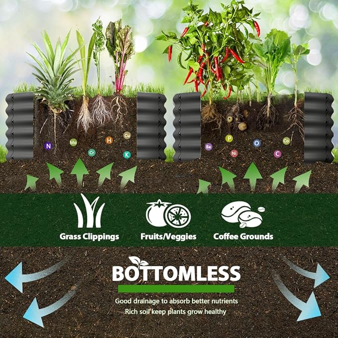 A ANLEOLIFE 2-Pack 4ft x 18” Tall Galvanized Raised Garden Beds Outdoor - Image 8