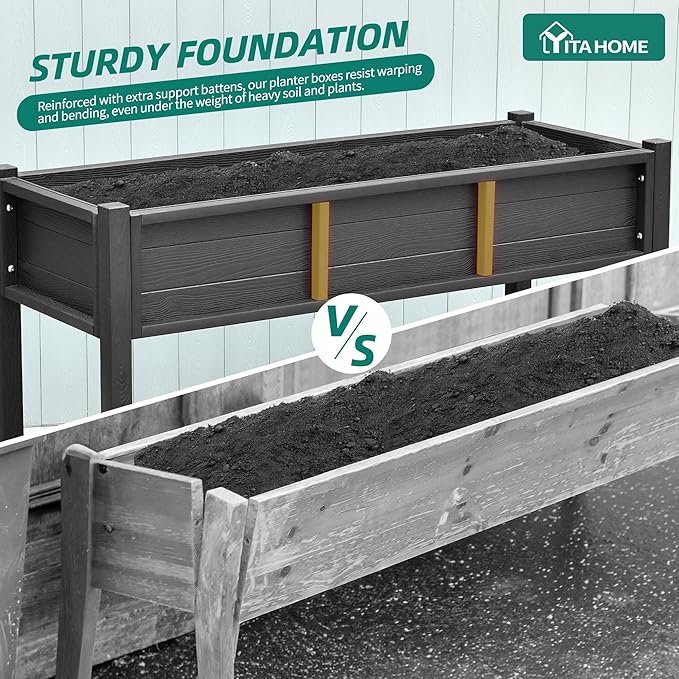 YITAHOME Raised Garden Bed HDPE, Herb Garden Bed - Image 7