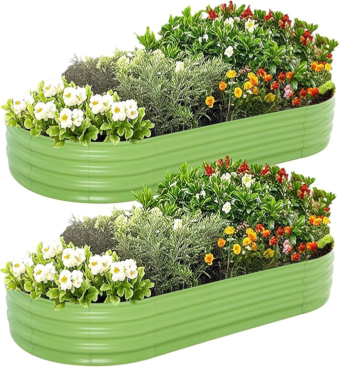 Galvanized Raised Garden Bed, Raised Beds by AmazStove