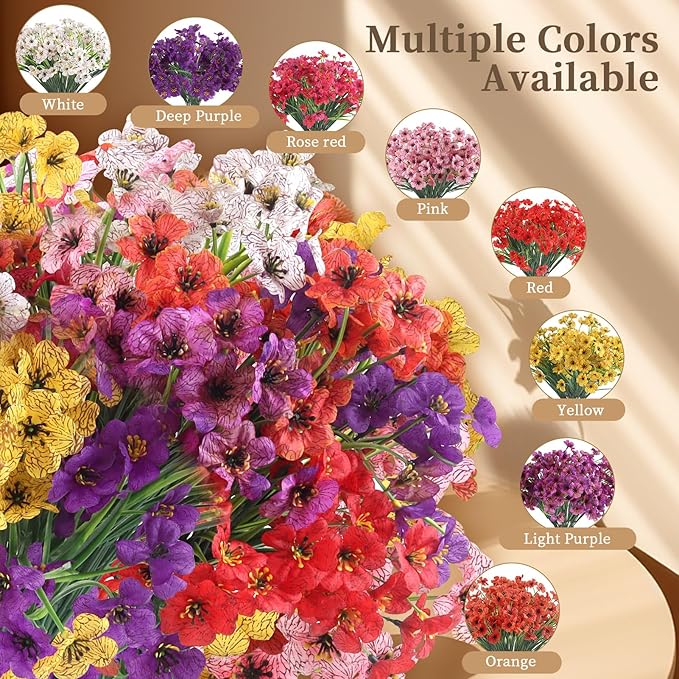 24 Peach Bundles Artificial Flowers - Image 3