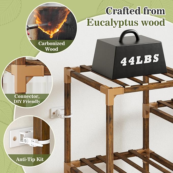 EnHomee Plant Stand Indoor Plant Stands Outdoor Tall Plant Shelf - Image 7