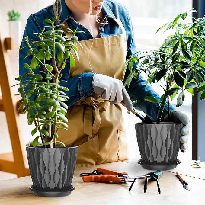 6 Pack 6 Inch Indoor Plant Pots - Image 7