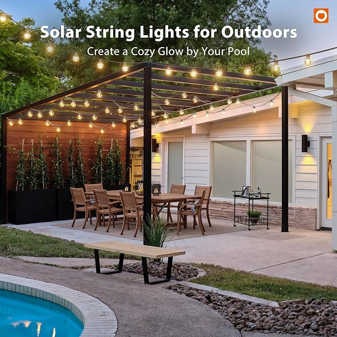 addlon 25FT Solar Powered Outdoor String Lights Waterproof - Image 9