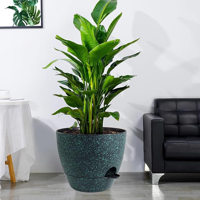 12 inch Large Self Watering Pots, Plastic Planters - Image 6