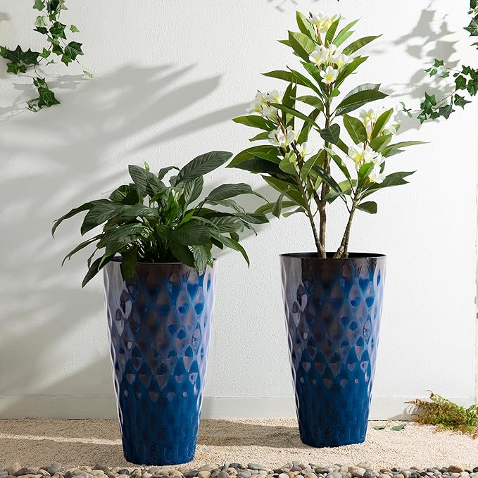 Glitzhome 23.75" H Tall Outdoor Planter, - Image 5