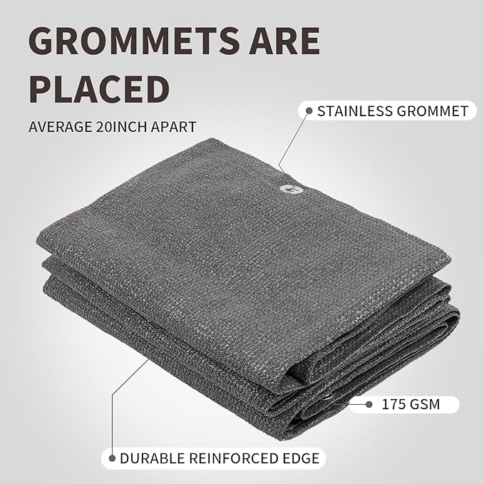 LOVE STORY Custom Size 2'6''x23' Dark Grey Balcony Privacy Screen, UV Block - Image 6