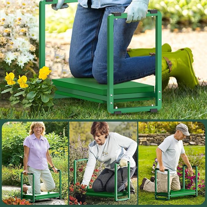 FLINTER 10.2" Wider Garden Kneeler and Seat, Heavy Duty Thick Gardening Bench - Image 4