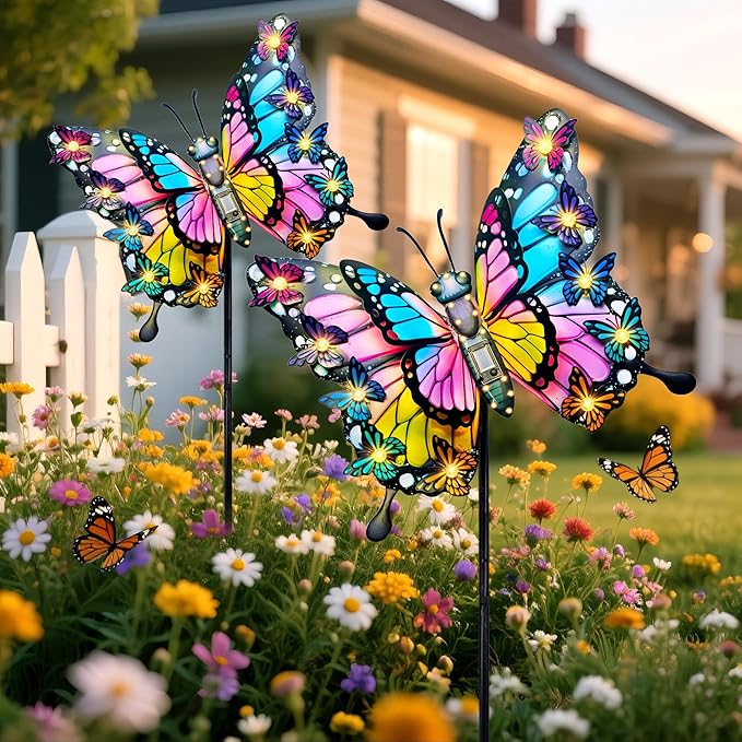 Hexagram Butterfly Garden Decor, Butterfly Solar Lights - Image 7