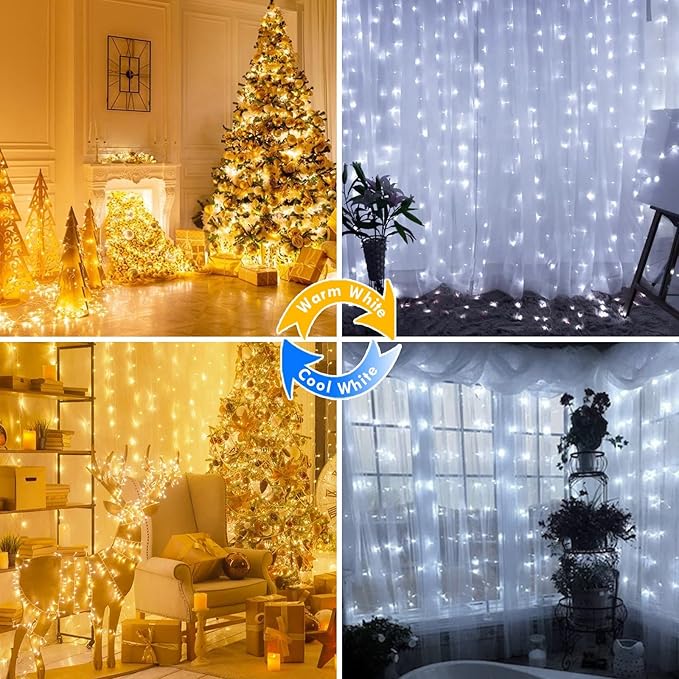 Warm White to Cool White Color Changing 200 LED 66FT Connectable Christmas - Image 3