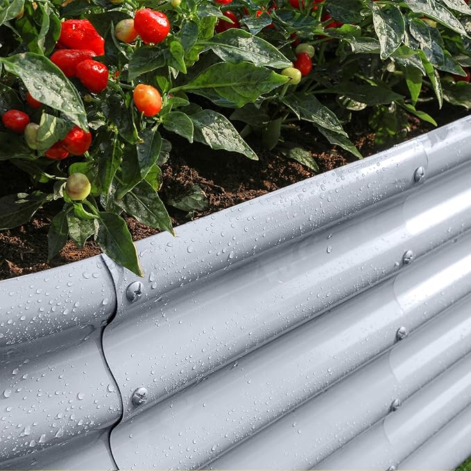 Land Guard 18“ Tall 4×2ft Galvanized Raised Garden Bed Kit, Galvanized Planter - Image 3
