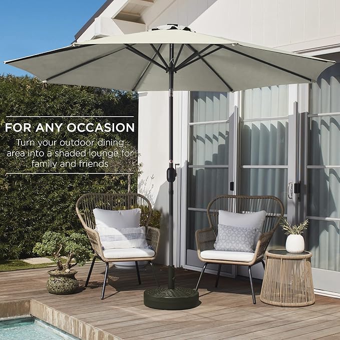 Best Choice Products 10ft Outdoor Table Compatible Steel Polyester Market Patio - Image 3