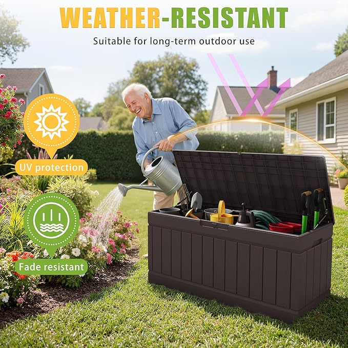 Greesum Outdoor Storage Box 82 Gallon Storage Bin - Image 3