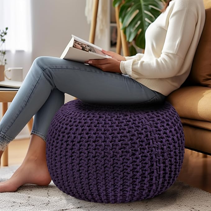 COTTON CRAFT Round Dori Pouf - Image 5